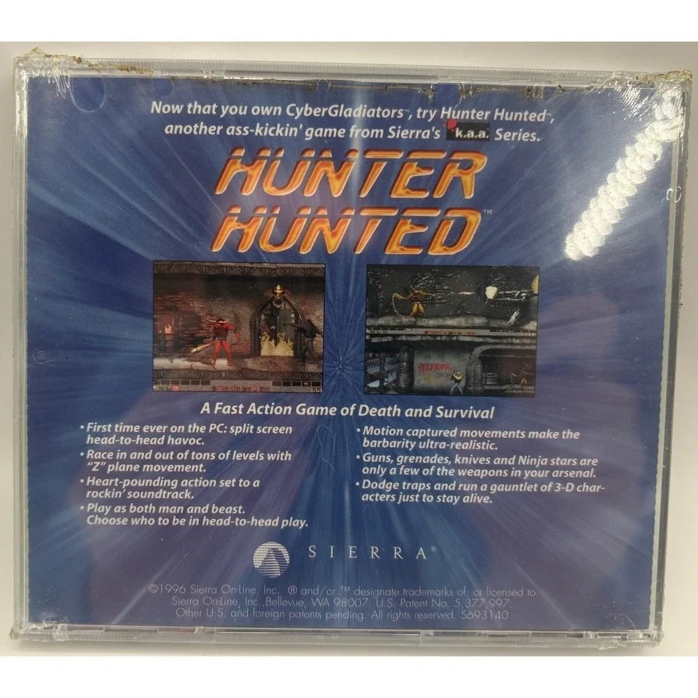 CyberGladiators PC CD-ROM 1996 Sierra Windows 95 New Sealed‎ Vintage Fighting